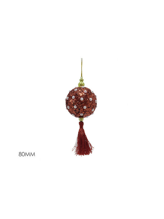 ArteLibre Weihnachtshänger Kugel Ornament Rot 8cm