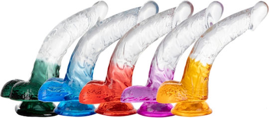 Realistisches Dildo mit Hoden und Saugnapf Grün