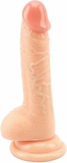 Loving Joy Ρεαλιστικό Dildo με Όρχεις και Βεντούζα Flesh 15cm