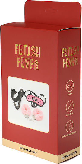 Fever BDSM Kit σε Ροζ Χρώμα 3τμχ