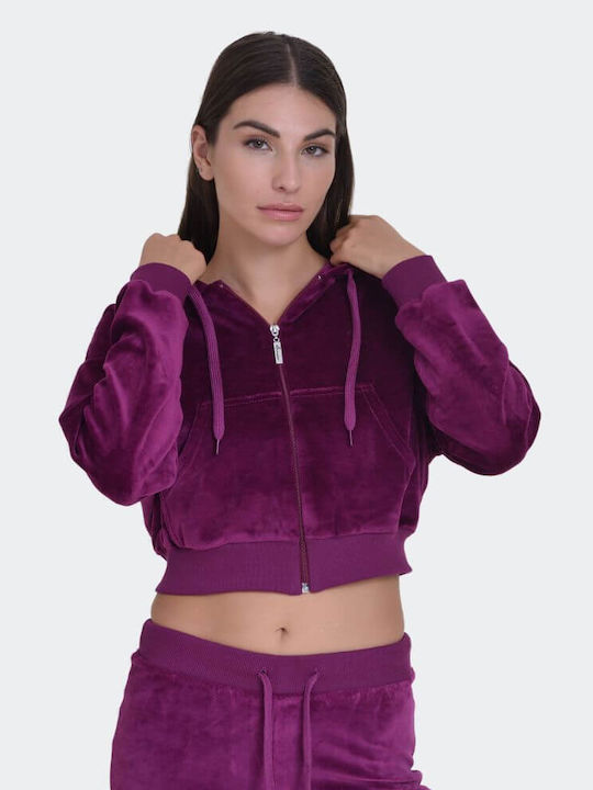 Target Cropped Women's Sweatshirt Jacket Velvet...