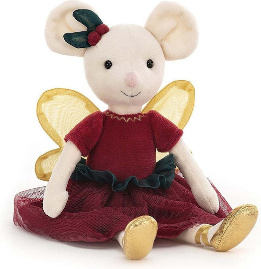Jellycat Λούτρινο Fairy Mouse Χριστουγεννιάτικο για 3+ Ετών 34 εκ.