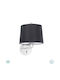 Faro Barcelona Montreal Classic Lamp Wall with Socket E27 and Switch Black 37x32cm