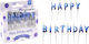 Koopman Geburtstagskerze Alles Gute zum Geburtstag in Blau Farbe 13Stück S37400040