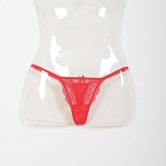 Milena by Paris Γυναικείο Sexy Slip Κόκκινο