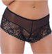 Roza Femei Sexy Boxer Negru