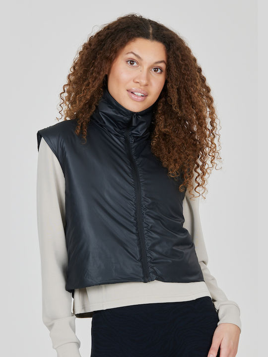 Athlecia Women's Short Lifestyle Jacket for Winter Black.