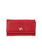 Verde Small Leather Women's Wallet Red