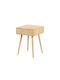 Wooden Bedside Table Brown 40x40x55cm