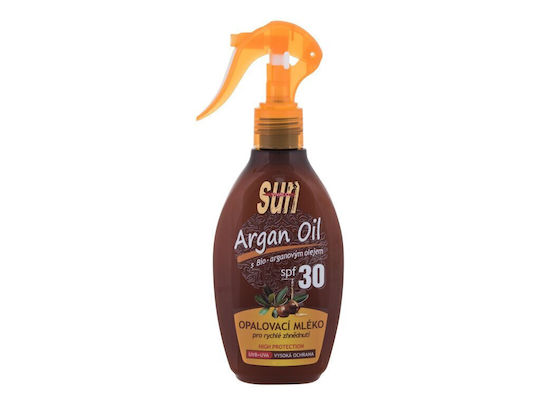 Vivaco Sun Argan Oil Suntan Αντηλιακό Λάδι Σώματος SPF30 σε Spray 200ml