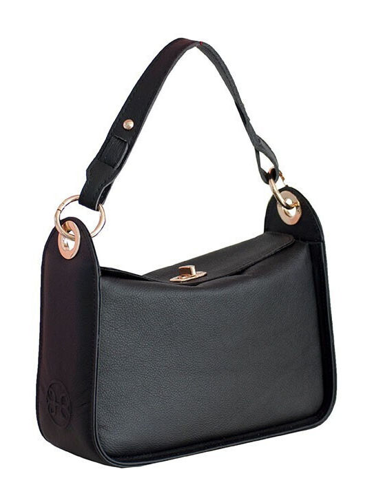 Leder Damentasche Handtasche Schwarz