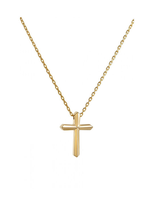 Gold Kreuz 14K mit Kette