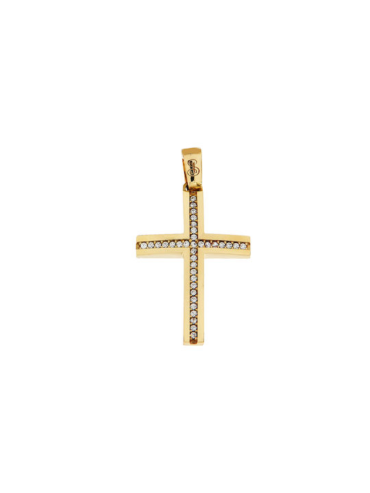 Daskalakis Damen Gold Kreuz 14K