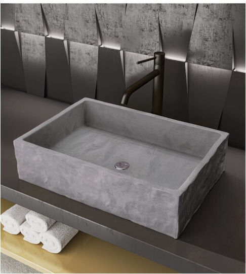 Sanitec Lithos Countertop Sink made of Synthetic Material 40.5x40.5x13cm White