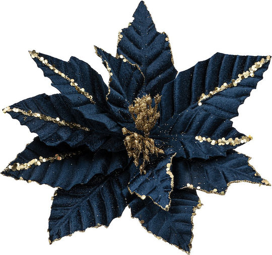 Lianos Floare Decorativă De Crăciun Lungă De 30 Cm Albastră