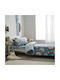 Vesta Home Single Cotton Sheets Set Travel Blue 170x260cm 3 Pieces