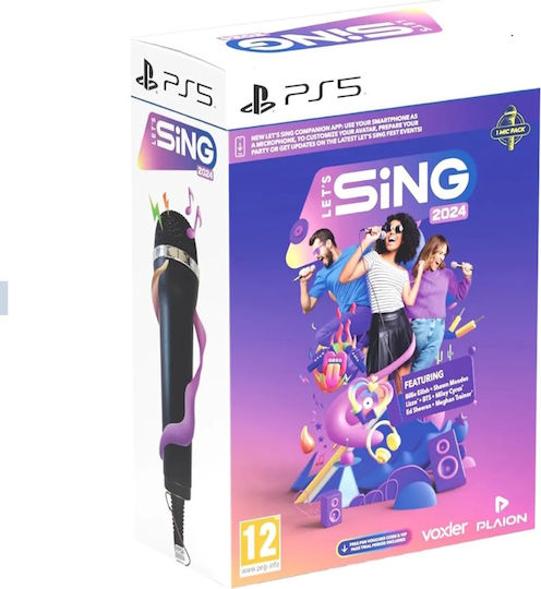 Let's Sing 2024 & 1 Mic Bundle PS5 Game