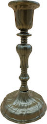 Candlestick Metallic olive - 15cm