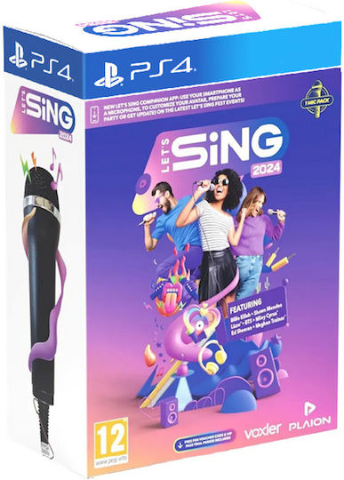 Let's Sing 2024 1 Microphone Bundle PS4 Game