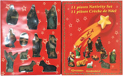 Lianos Christmas Ceramic Figure Manger 11pcs