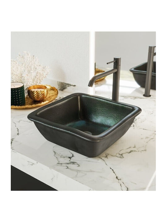 Sanitec Green Vessel Sink Porcelain 40x40x15cm Green