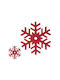 Nef-Nef Homeware Snow Christmas Coaster Fabric Red Width 10cm.