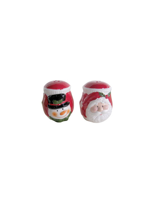 AGC Weihnachts-Salz- und Pfeffer-Set Porzellan Breite 5cm. 2Stück