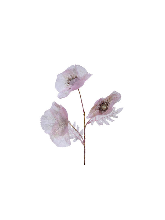 Kaemingk Artificial Decorative Branch Poppy Pink 1pcs