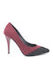 Il Mio Collection Suede Pointed Toe Burgundy Heels