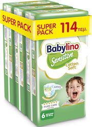 Babylino Sensitive Cotton Soft No. 6 για 13-18kg 114τμχ Babylino Sensitive Cotton Soft No. 6 για 13-18kg 114τμχ
