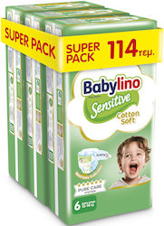 Бебешки Памперси Babylino Sensitive No6 13-18 Kg SUPER PACK 114 Бр – Грижа за Чувствителна Кожа Бебешки Памперси Babylino Sensitive No6 13-18 Kg SUPER PACK 114 Бр – Грижа за Чувствителна Кожа