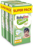 Babylino Tape Diapers Cotton Soft Sensitive No. 5+ for 12-17 kgkg 126pcs