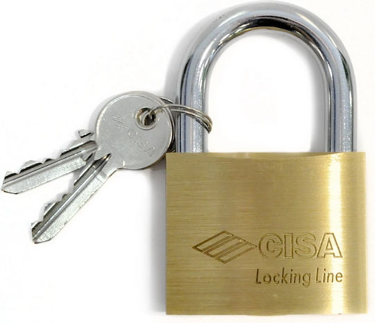 Cisa Padlock Brass with Key 50mm 1pcs