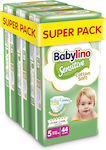 Babylino Tape Diapers Cotton Soft Sensitive No. 5 for 11-16 kgkg 132pcs