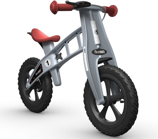 FirstBike Bicicletă de Echilibru pentru Copii Argintiu