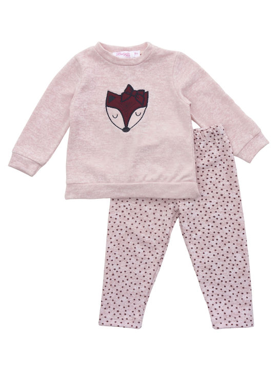 Babylon Kids Set with Leggings Winter 2pcs Pink