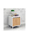 Piona Wooden Bedside Table White 45x40x52cm