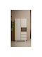 Zwei Türen Schrank mit 3 Schubladen Beige 100x54x190cm