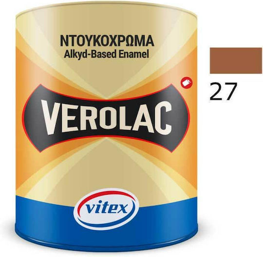 Vitex Βερνικόχρωμα Αντιδιαβρωτικό Διαλύτου Verolac No 27 0.18lt Κεραμίδι Μεταλιζέ