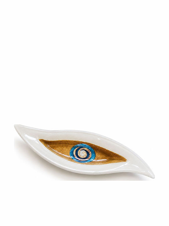 La Belle Maison Decorative Glass Blue Platter 30x10x2cm D661