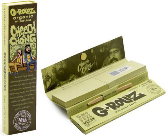 G-Rollz Cigarette Rolling Papers Slim King Size with Cone Tips 50 sheets 1pcs