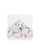 Bimbidreams Baby Bath Towel Hooded Flamingos White 100x100cm