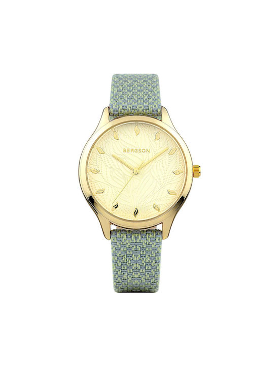 Bergson Watch Automatic with Green Metal Bracelet