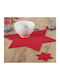 Nef-Nef Homeware Felt Star Комплект Коледни Подложки за чинии Червен Д50xШ50xØ50см. 2бр