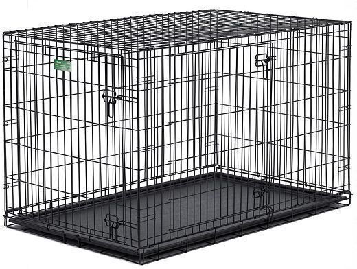 Crate Συρμάτινο Κλουβί Σκύλου με 2 Πόρτες Μαύρο 107x70x77.5cm