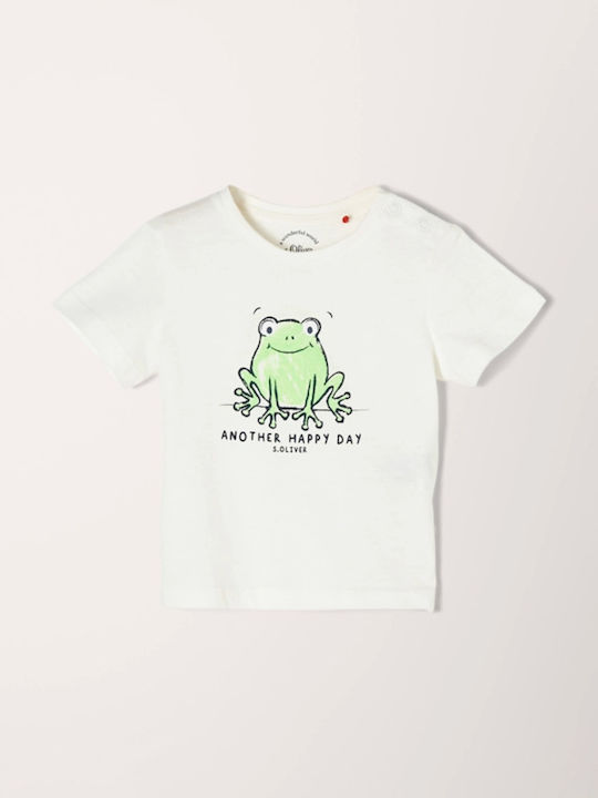 s.Oliver Παιδικό T-shirt Εκρού
