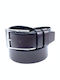 Men's Leather Wide Belt Brown
