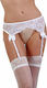 Soiemio White Garters with Lace