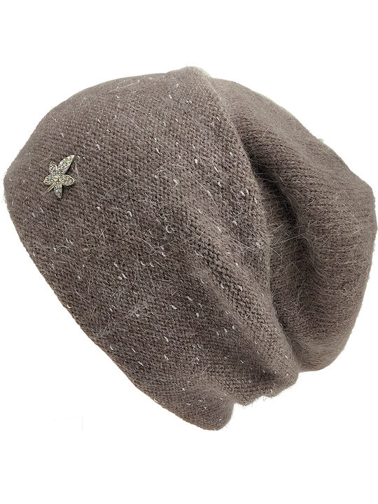 Gift-Me Knitted Beanie Cap Brown