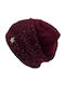 Beanie Frauen Beanie Gestrickt in Rot Farbe
